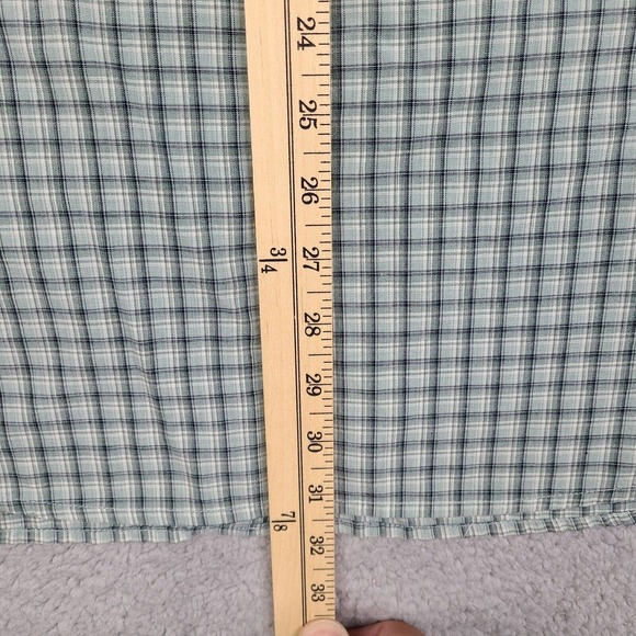 Knights‎ Sportswear Shirt Men's Large Green Plaid Short Sleeve Button Down - Picture 10 of 10